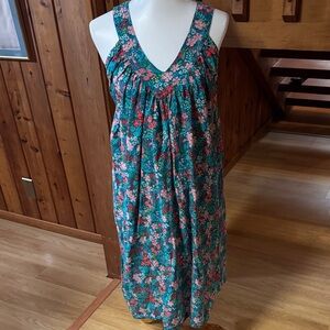 Jackpot one size casual house dress Sleeveless Chemise dress floral
